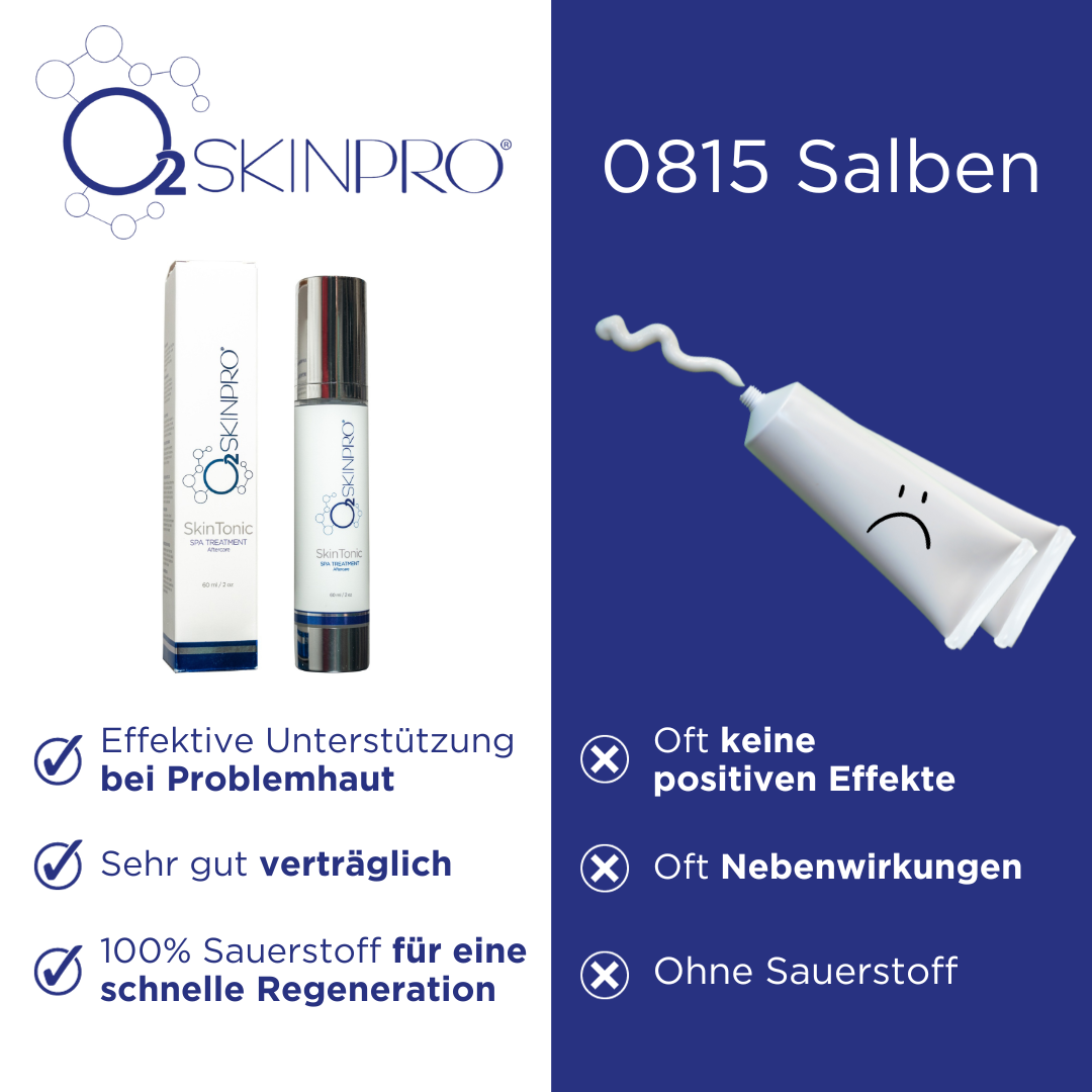O2SkinPro® 100% Sauerstoff gegen Hautprobleme